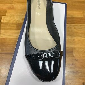 Black ballet flats, size 10 wide